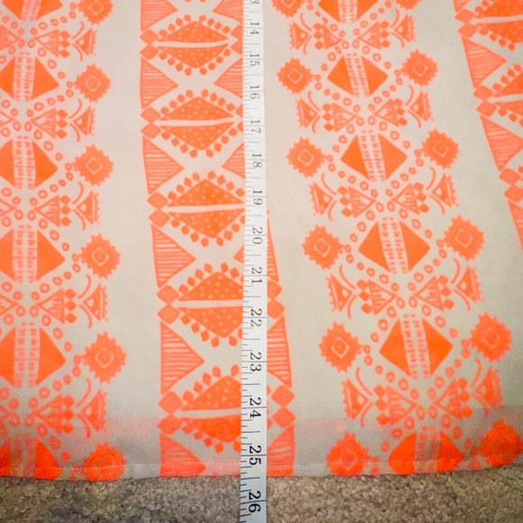 Charlotte Russe Orange Patterned Midi Dress sz Med - Picture 6 of 6